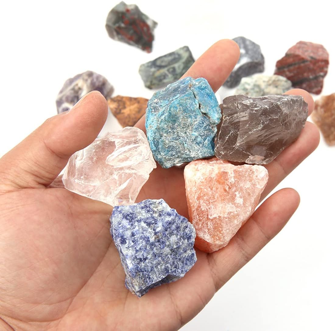 Deep Amethyst Raw Crystals, Large 1.25-2.0" Healing Crystals Natural Rough Stones Crystal for Tumbling, Cabbing, Fountain Rocks, Decoration, Polishing, Wire Wrapping, Wicca & Reiki