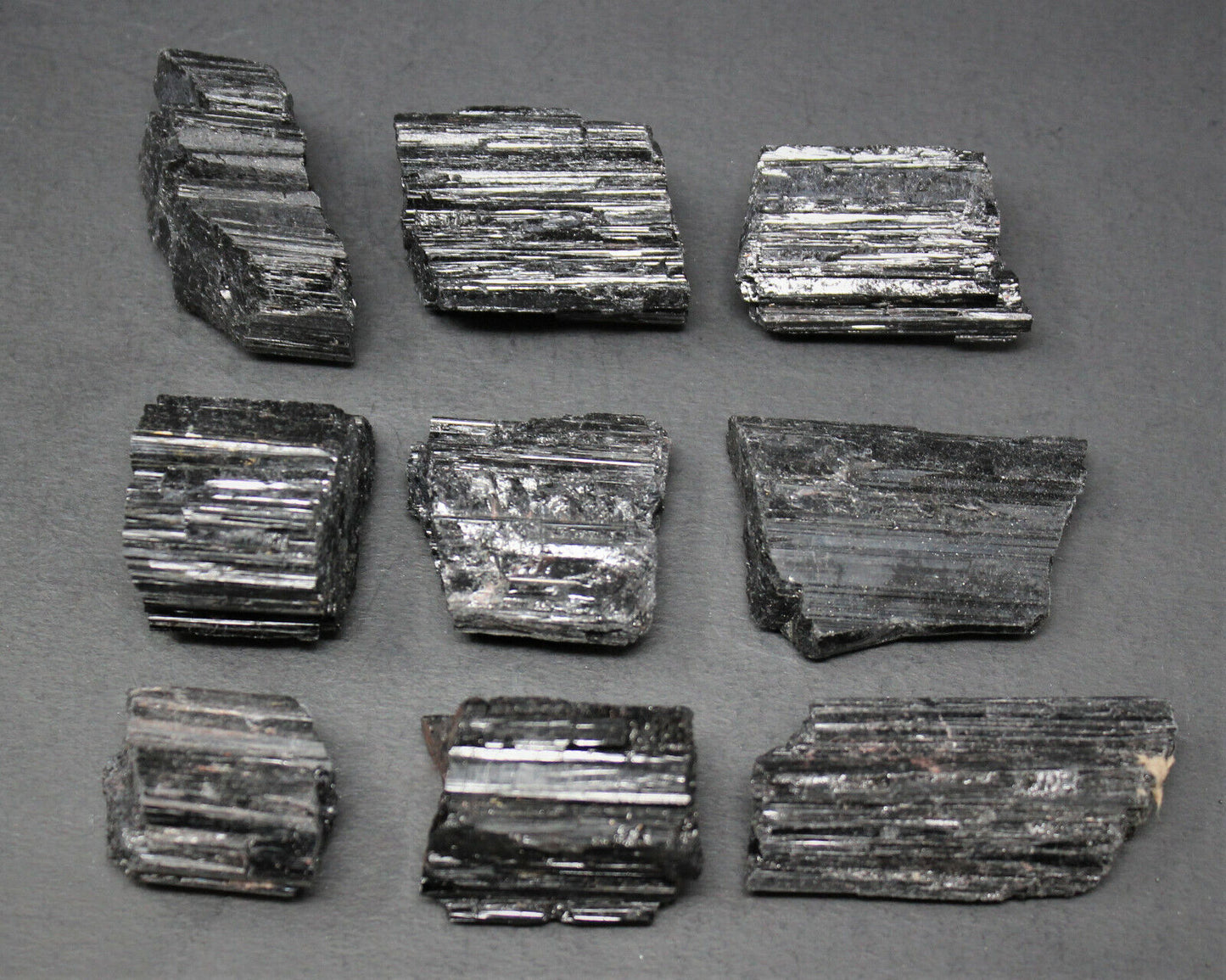 Bulk Extra Grade Natural Rough Black Tourmaline Rods | 8–10 Pc Box Lot