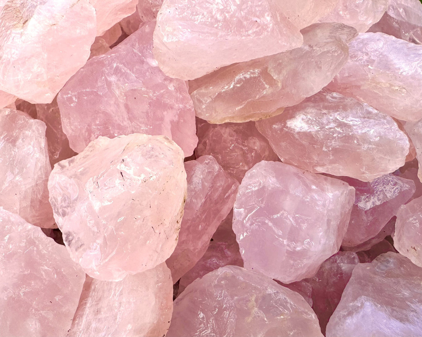 Rough Natural Rose Quartz Wholesale Bulk Lots, LARGE 2 - 3" Rose Quartz Crystals