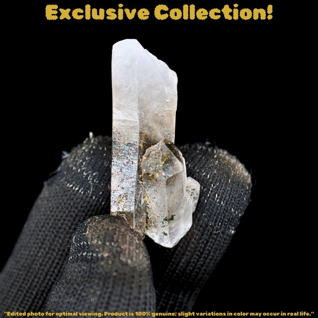 π Natural Clear Quartz Cluster 12g 4x2 cm β Energy Amplifier & Meditation Crystal