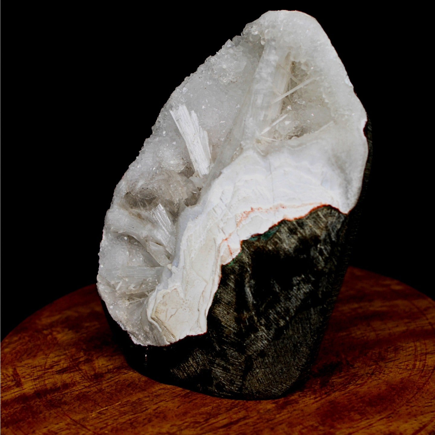 290g High-qualit Scolecite Spray 290g Zeolite Geode Crystal Cluster Natural Mineral India