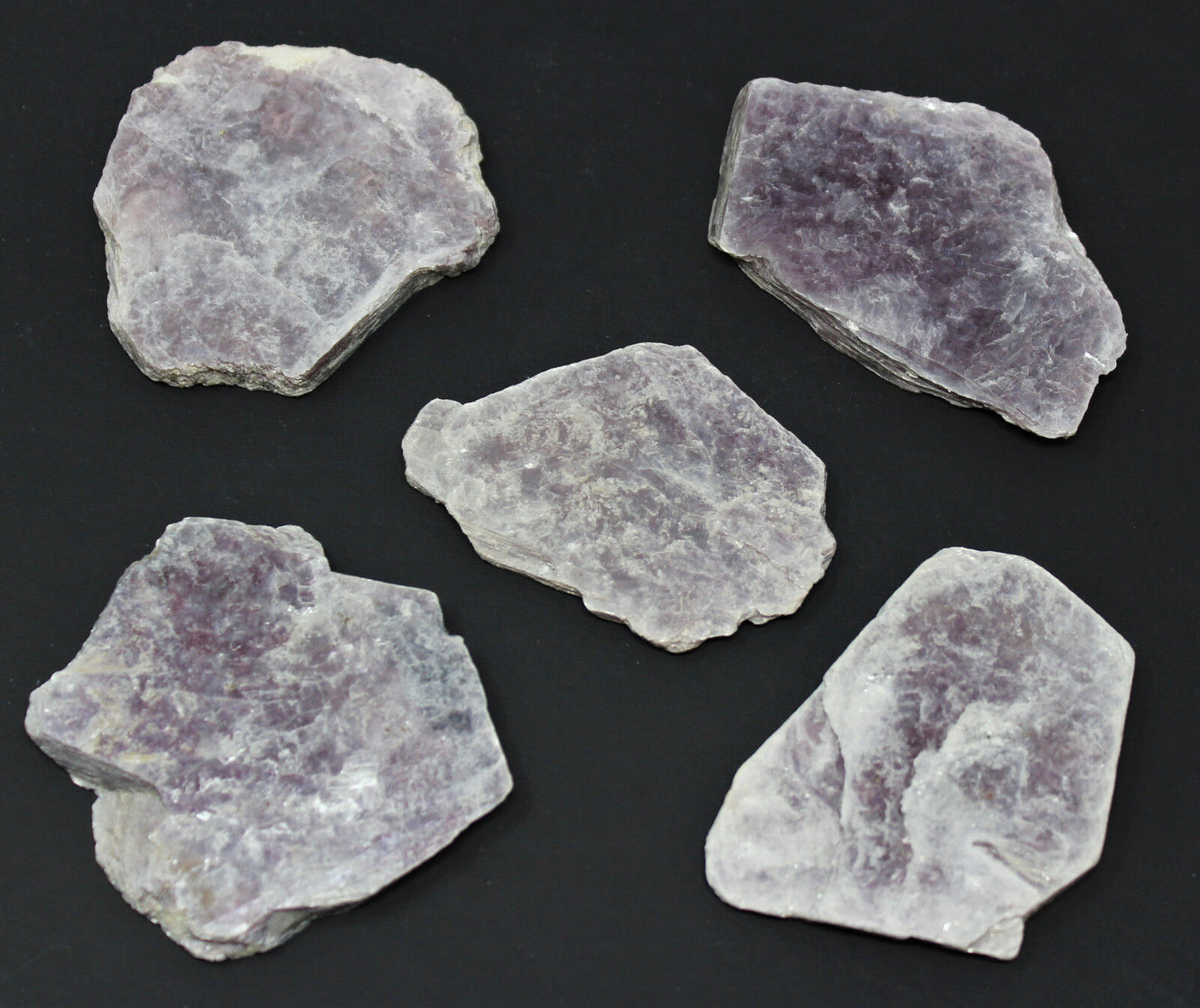 1/4 lb Lot Lepidolite Leaves, Slabs, (4-7 pieces) Layered Mica Crystal Mirrors