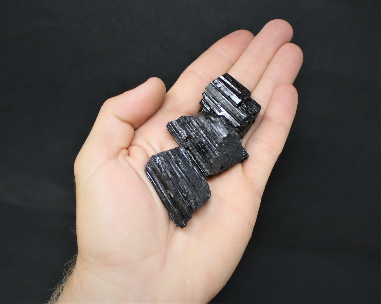 Bulk Extra Grade Natural Rough Black Tourmaline Rods | 8–10 Pc Box Lot