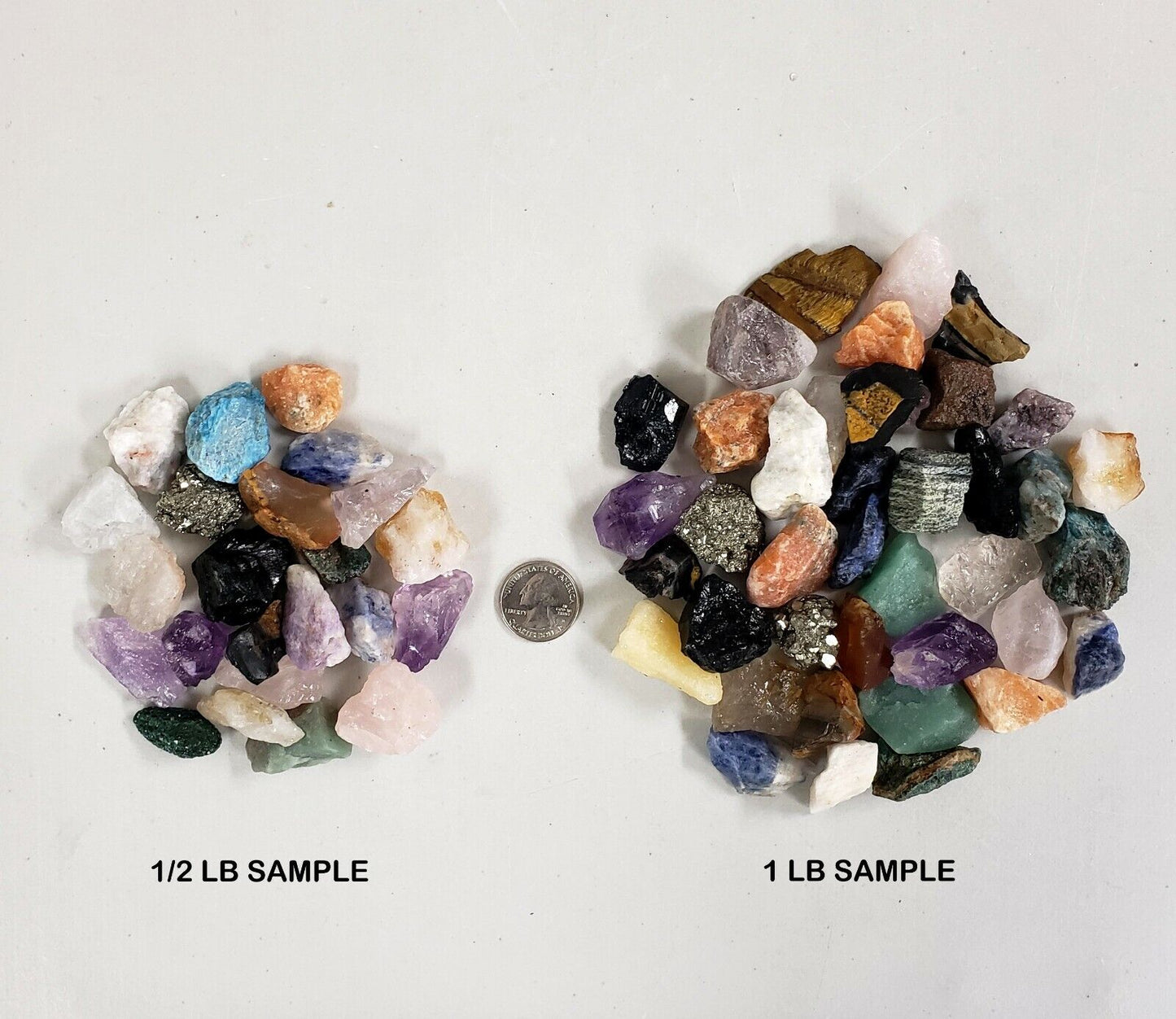 Raw Crystal Chunks - 1" to 2" Assorted Crystals Bulk - Rough Gems Stones Mix Lot