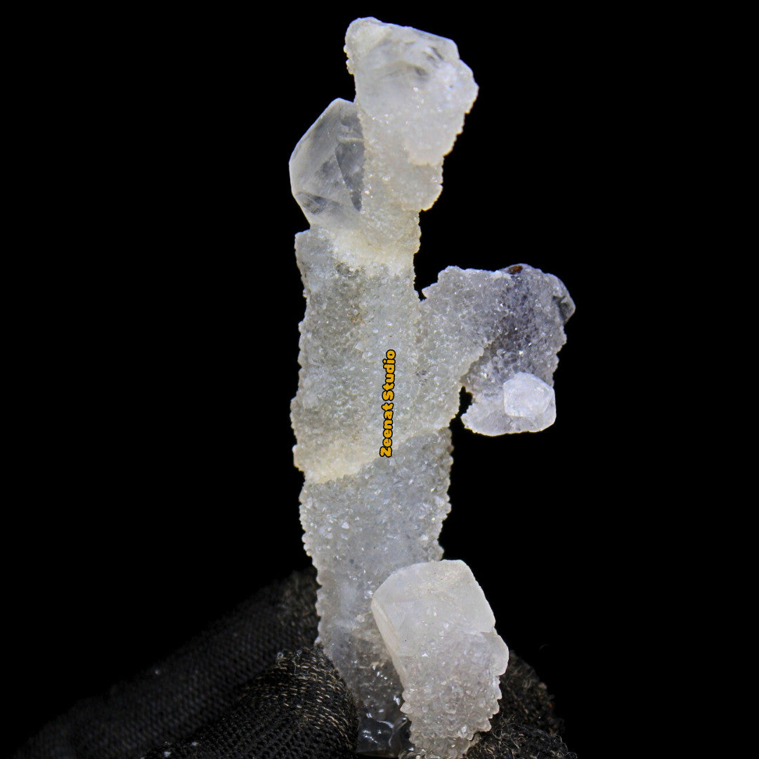 Rare Apophyllite Crystal Cluster Matrix Tower 9cm 230g Shiny Mineral Specimen