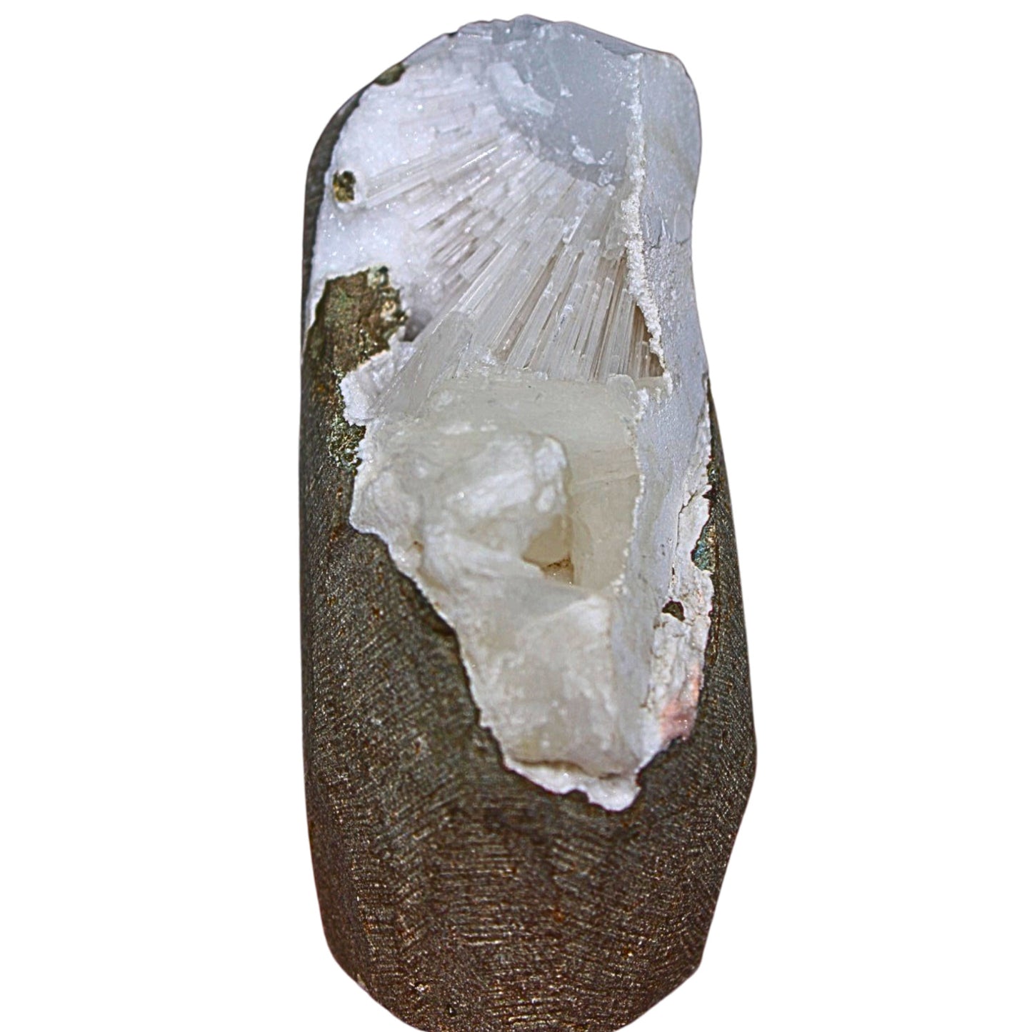 Natural Scolecite Geode & Stilbite Cluster 7x6cm High Vibration Healing 230g
