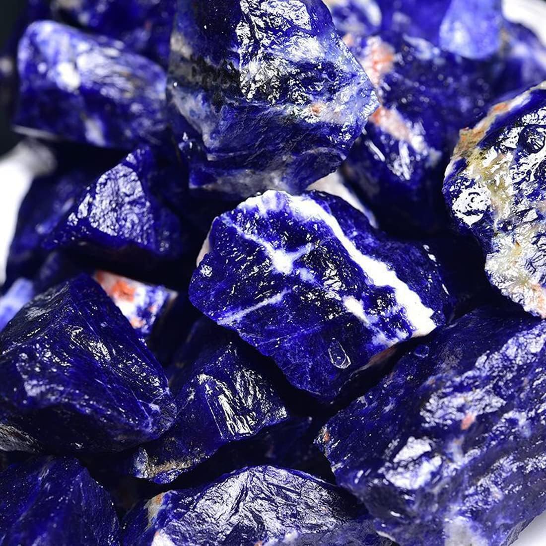 Deep Amethyst Raw Crystals, Large 1.25-2.0" Healing Crystals Natural Rough Stones Crystal for Tumbling, Cabbing, Fountain Rocks, Decoration, Polishing, Wire Wrapping, Wicca & Reiki