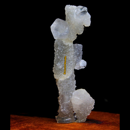 Rare Apophyllite Crystal Cluster Matrix Tower 9cm 230g Shiny Mineral Specimen