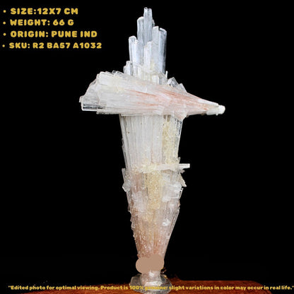 Natural Scolecite Healing Crystal 66g  12x7 cm  Calming Stone for Meditation