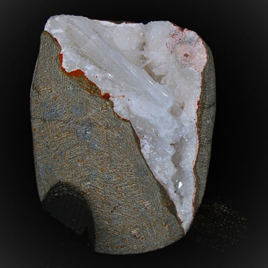 Stunning Scolecite Geode Healing Cluster – 6.3x5cm High Vibration Spiritual 185g
