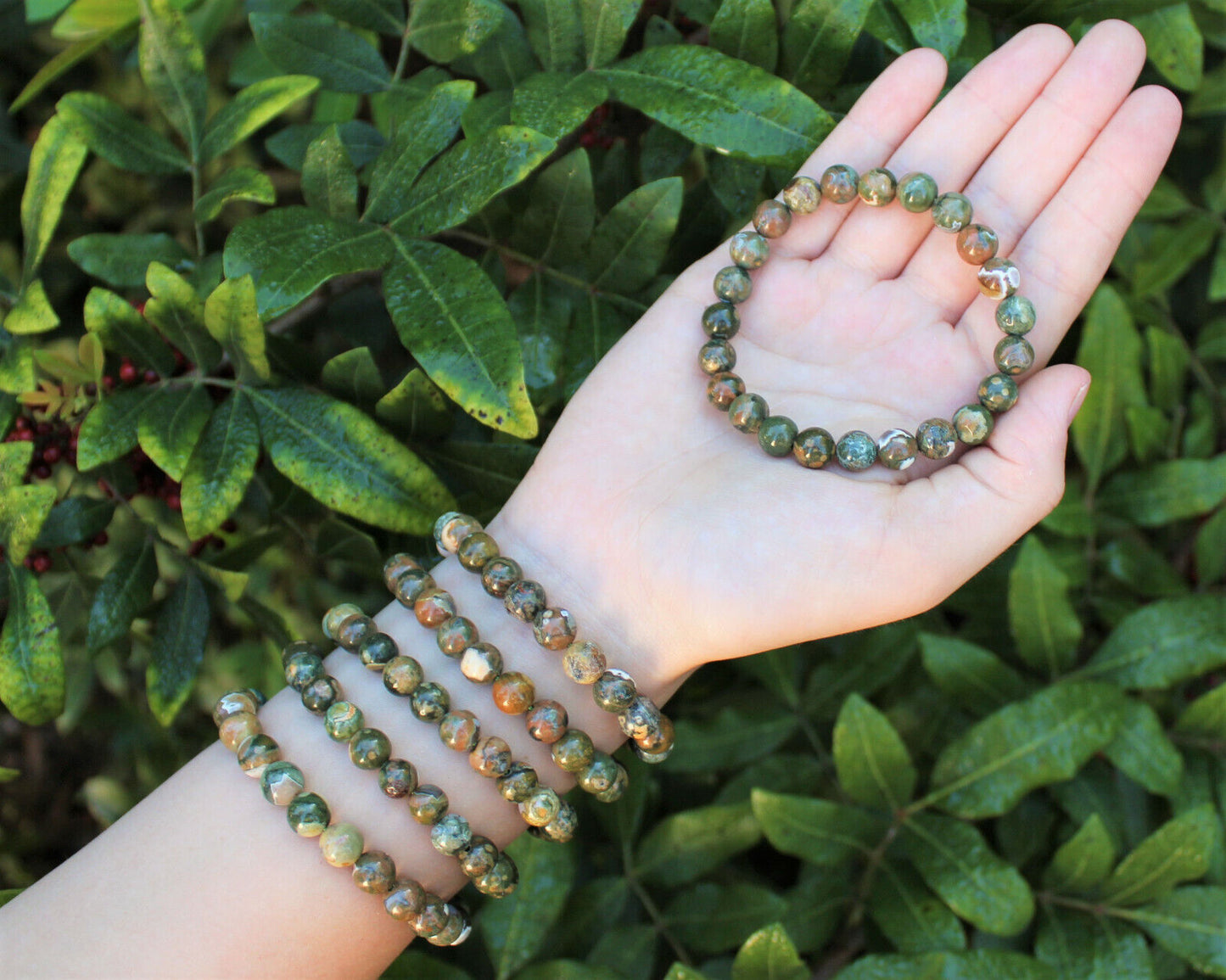8 mm Bead Gemstone Bracelets: BUY 3 GET 1 FREE! (Stretch Crystal Bead Bracelets)