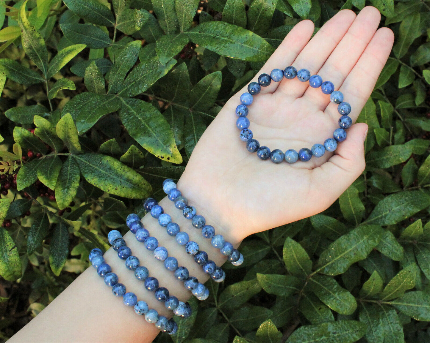 8 mm Bead Gemstone Bracelets: BUY 3 GET 1 FREE! (Stretch Crystal Bead Bracelets)