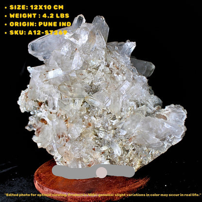 Himalayan Clear Quartz Cluster 4.2 lbs Chakra Healing Crystal from India