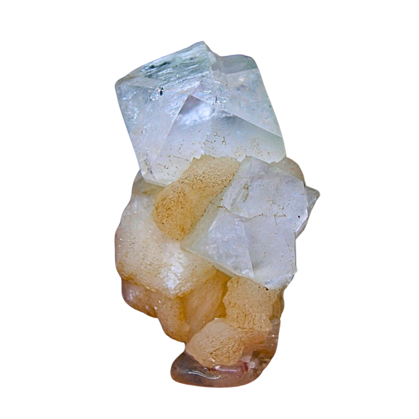 Apophyllite on Stilbite Cut Point Crystal 52g  Reiki Healing & Meditation Stone