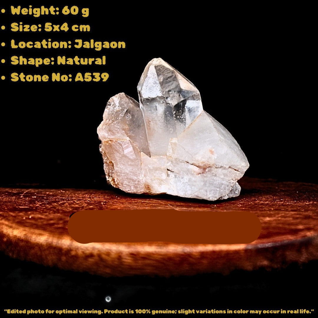 60g Clear Quartz Cluster Specimen  Raw Mineral Display Piece