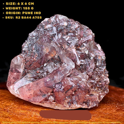 Red Phantom Quartz 155g 6x6  Rare Raw Crystal for Collectors & Healers