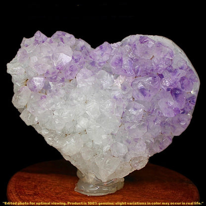 Heart Amethyst Crystal 632g Rare Collector Display Stone from Brazil