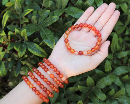 8 mm Bead Gemstone Bracelets: BUY 3 GET 1 FREE! (Stretch Crystal Bead Bracelets)