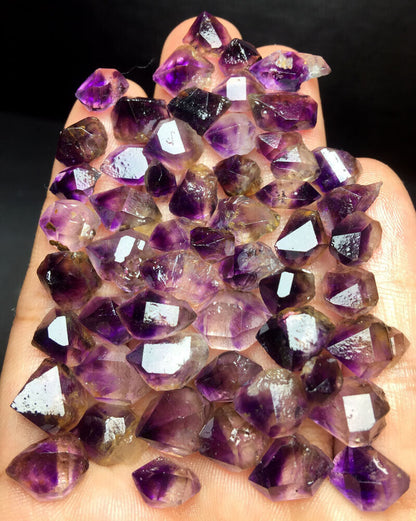 30g 55+PCS  WOW! Beautiful Super Seven Skeletal Amethyst Quartz Crystal