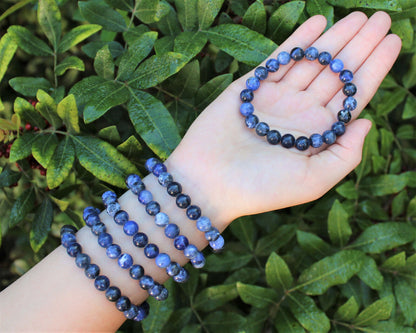 8 mm Bead Gemstone Bracelets: BUY 3 GET 1 FREE! (Stretch Crystal Bead Bracelets)