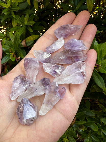 0.5" - 1.25" Brazilian Rough Amethyst Point/Stone, Raw Amethst Healing Crystals