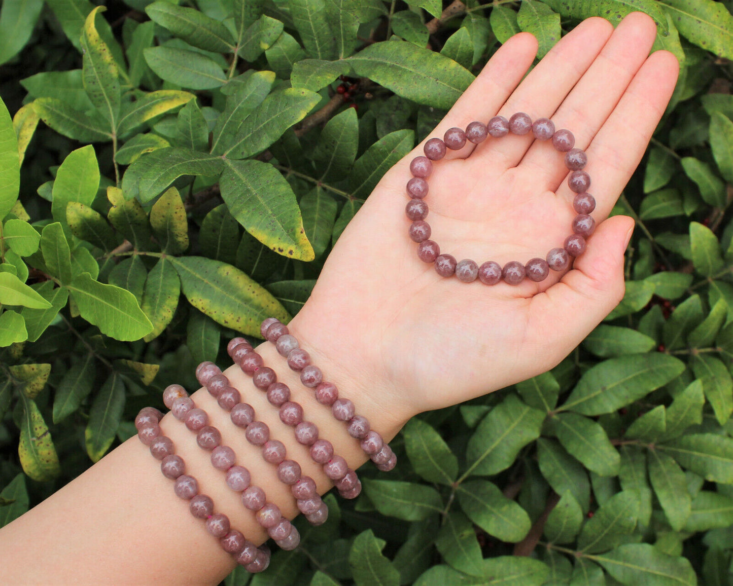 8 mm Bead Gemstone Bracelets: BUY 3 GET 1 FREE! (Stretch Crystal Bead Bracelets)