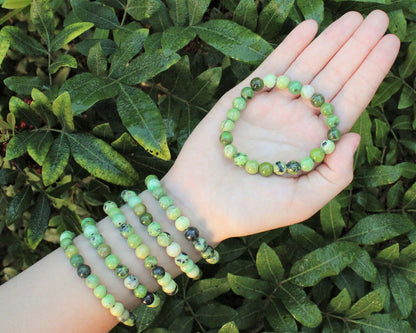 8 mm Bead Gemstone Bracelets: BUY 3 GET 1 FREE! (Stretch Crystal Bead Bracelets)