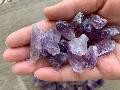 0.5" - 1.25" Brazilian Rough Amethyst Point/Stone, Raw Amethst Healing Crystals