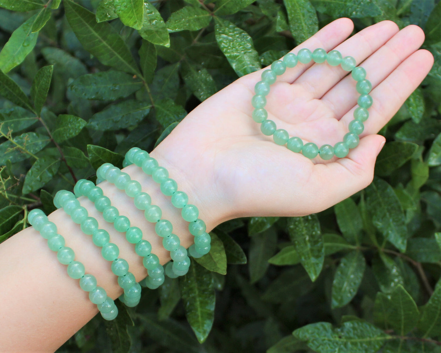 8 mm Bead Gemstone Bracelets: BUY 3 GET 1 FREE! (Stretch Crystal Bead Bracelets)