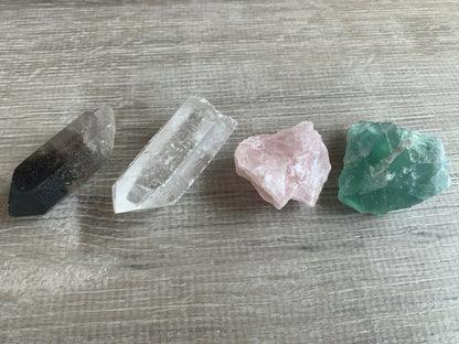 Premium Crystals & Healing Stones Set for New Beginnings, Meditation, Protection