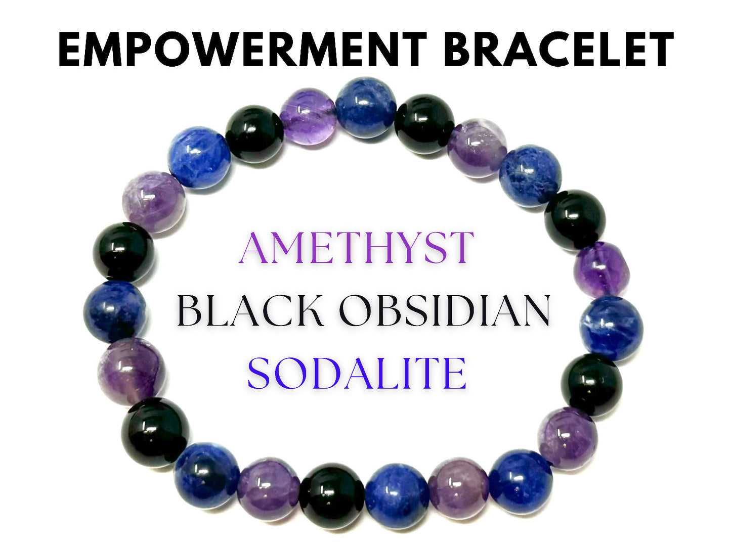 8 mm Bead Gemstone Bracelets: BUY 3 GET 1 FREE! (Stretch Crystal Bead Bracelets)