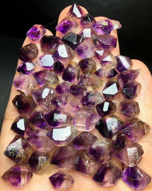 30g 55+PCS  WOW! Beautiful Super Seven Skeletal Amethyst Quartz Crystal