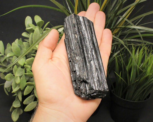 JUMBO Black Tourmaline Rods Premium Rough Natural Crystal Logs