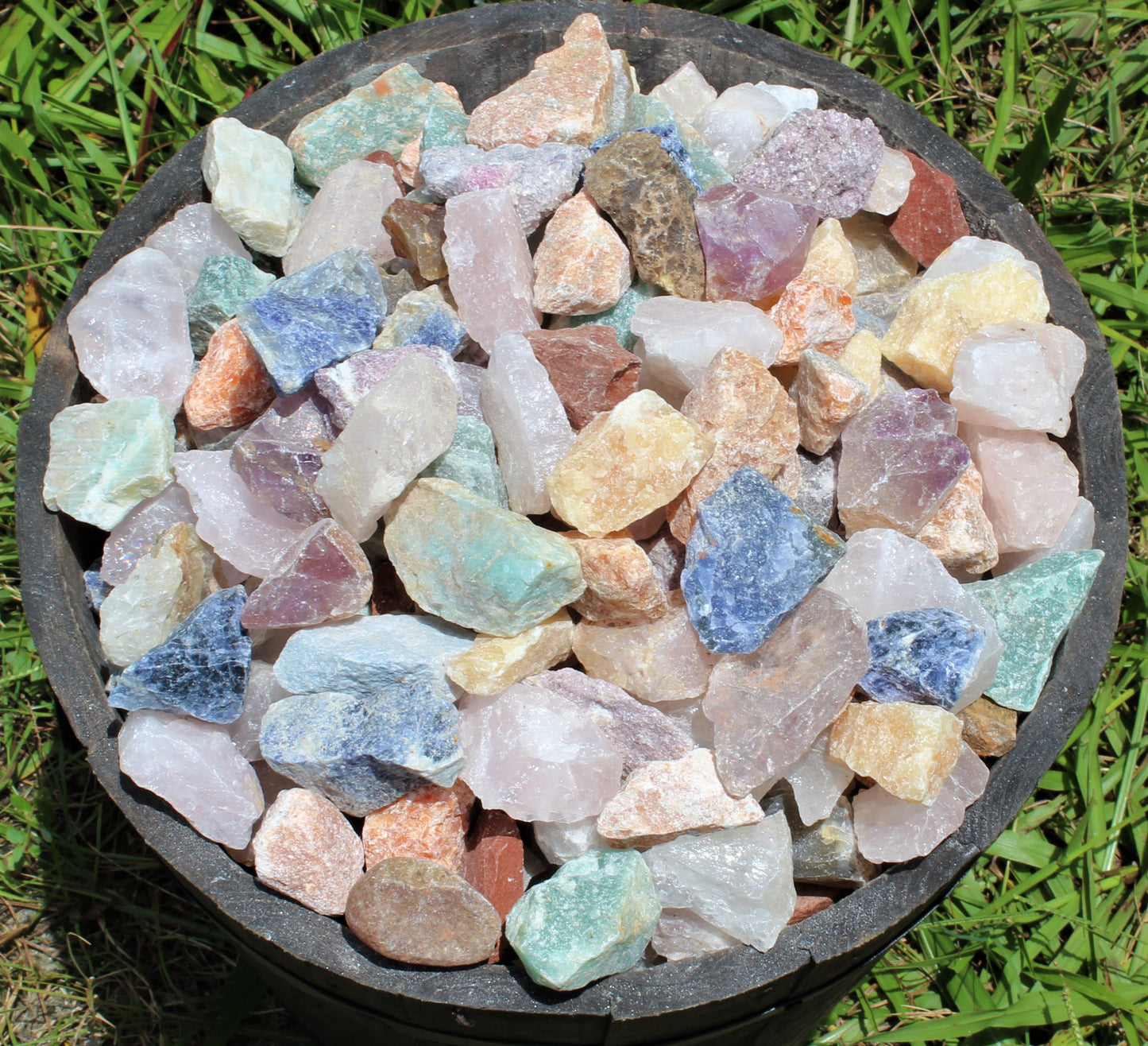 1000 Carat Bulk Lot Brazil Mix - Bulk Natural Rough Tumbler Rocks Stones
