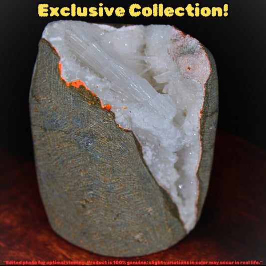Stunning Scolecite Geode Healing Cluster – 6.3x5cm High Vibration Spiritual 185g