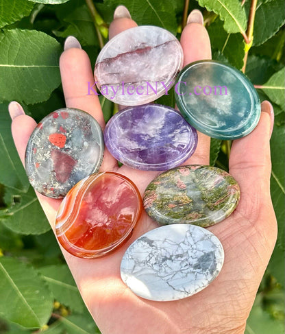 Wholesale Lot 11 PCs Natural Crystal Worry Stone Healing Energy