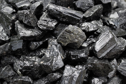 Black Tourmaline Rough Natural Stones – 1/2 lb Bulk Wholesale (8 oz)