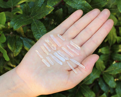 Tiny Natural Matchstick / Jewelry Quartz Crystal Points 1/2 lb (8 oz) Box Lot