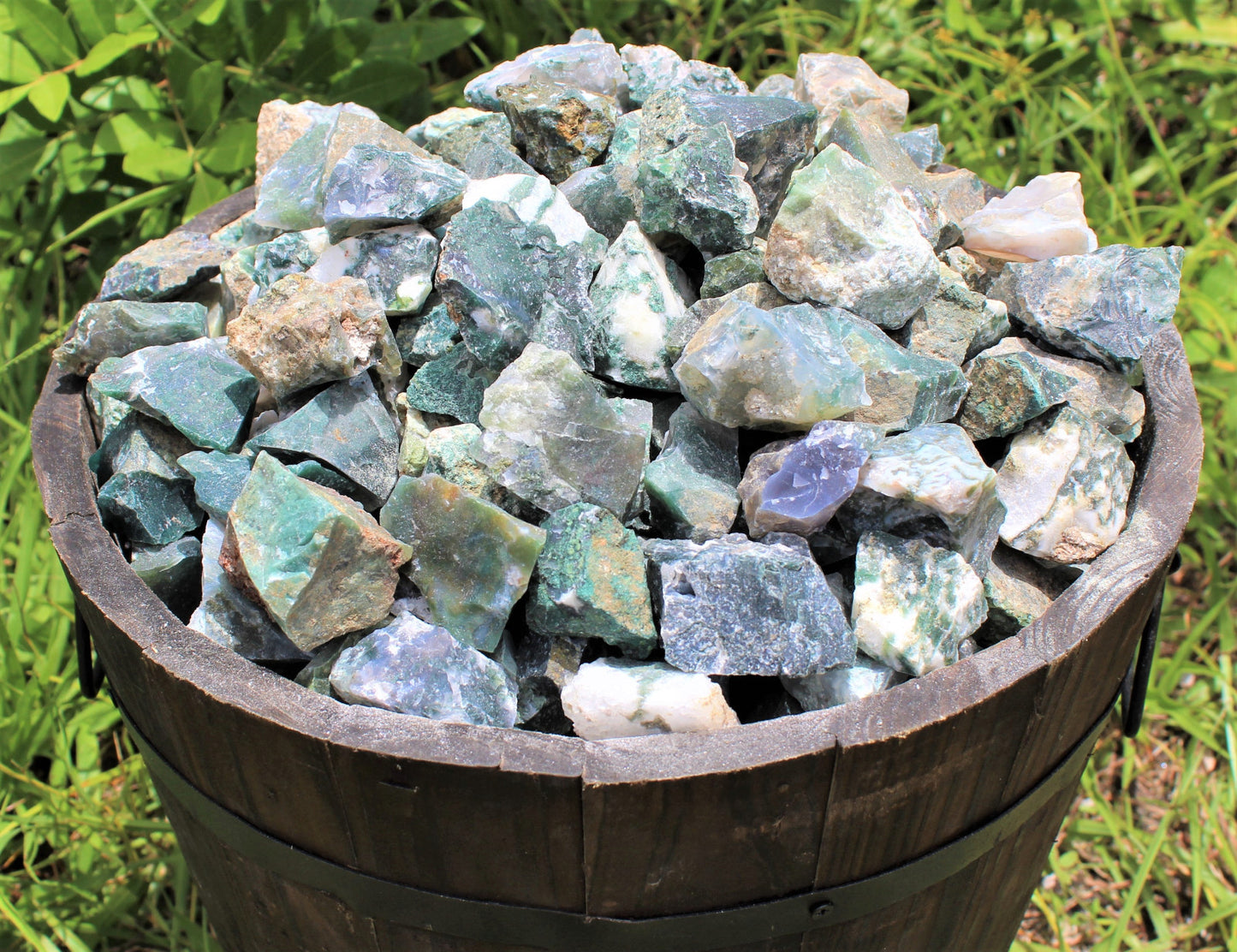 1000 Carat Bulk Lot Natural Rough Moss Agate, Raw Rock Crystal Healing 200 Grams