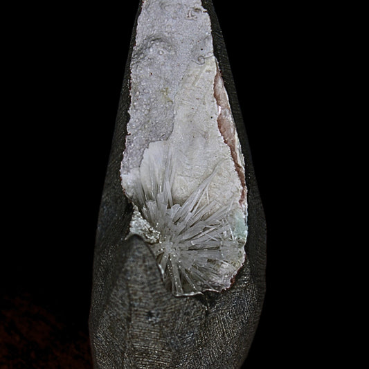 Scolecite Geode 110g 7x4cm Natural Calming Reiki Stone for Third Eye Chakra