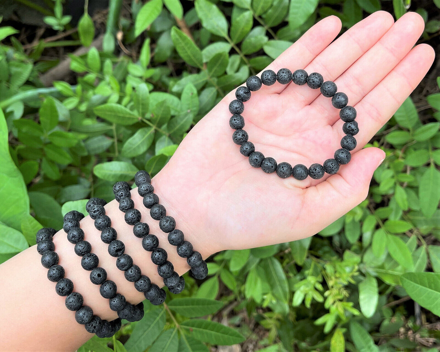 8 mm Bead Gemstone Bracelets: BUY 3 GET 1 FREE! (Stretch Crystal Bead Bracelets)
