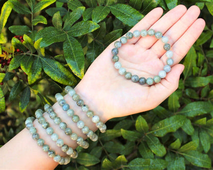 8 mm Bead Gemstone Bracelets: BUY 3 GET 1 FREE! (Stretch Crystal Bead Bracelets)