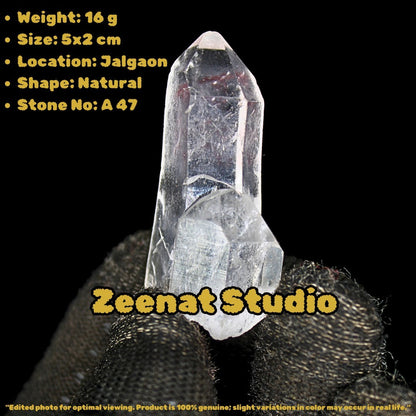 16g Raw Himalayan Quartz Pencil Energy Wand Specimen 5x2 Cm