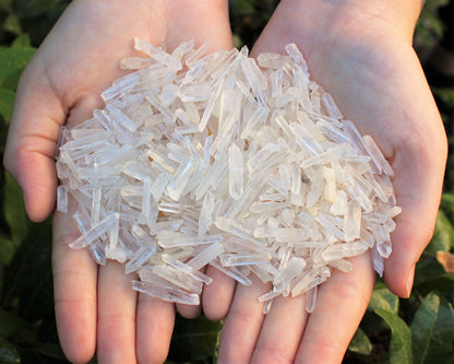 Tiny Natural Matchstick / Jewelry Quartz Crystal Points 1/2 lb (8 oz) Box Lot