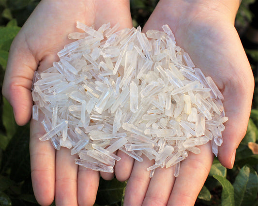 Tiny Natural Matchstick / Jewelry Quartz Crystal Points 1/2 lb (8 oz) Box Lot
