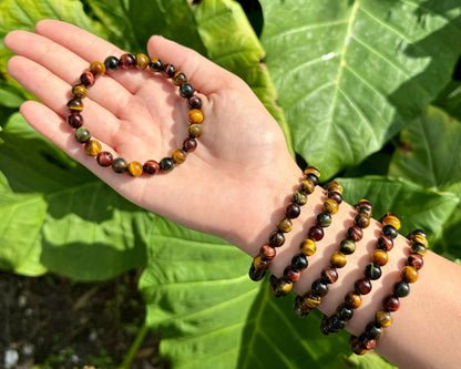 8 mm Bead Gemstone Bracelets: BUY 3 GET 1 FREE! (Stretch Crystal Bead Bracelets)