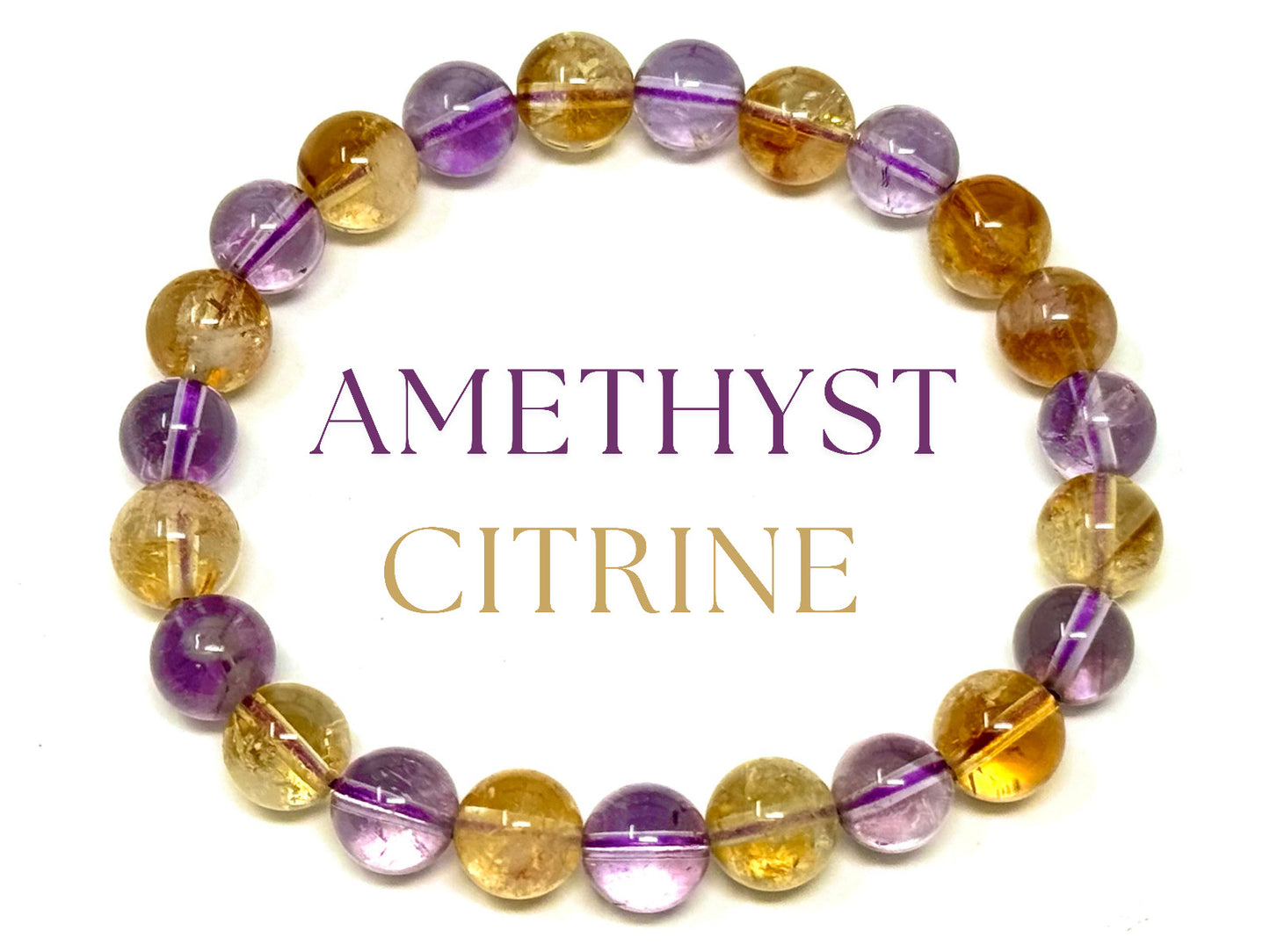 8 mm Bead Gemstone Bracelets: BUY 3 GET 1 FREE! (Stretch Crystal Bead Bracelets)