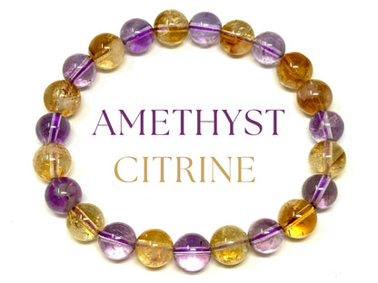 8 mm Bead Gemstone Bracelets: BUY 3 GET 1 FREE! (Stretch Crystal Bead Bracelets)