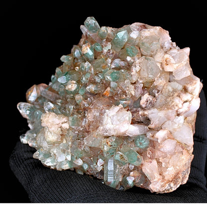 826g Green Himalayan Clear Quartz Cluster Rare Mineral Specimen from India