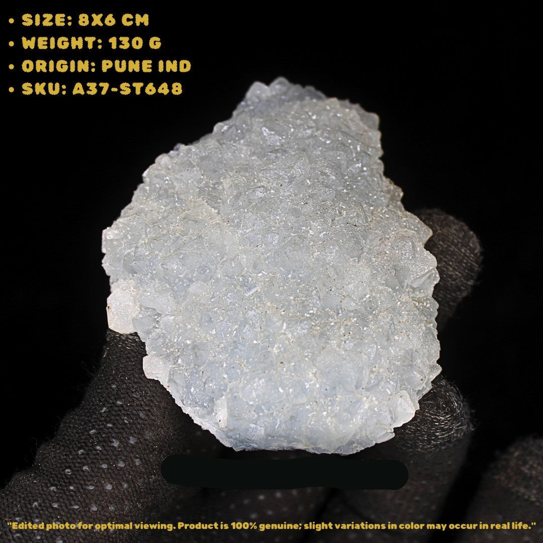 Apophyllite with Chalcedony Crystal Cluster  130g  From India